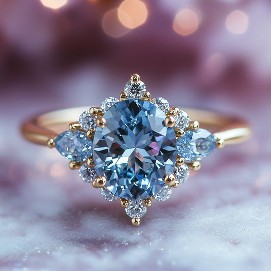 Frosted Blue Ring